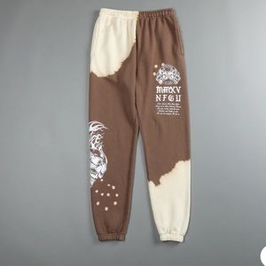 She face of death premium post lounge sweats in color: Desert Dust Acid Wash